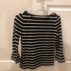 Black and white striped Kate Spade top.